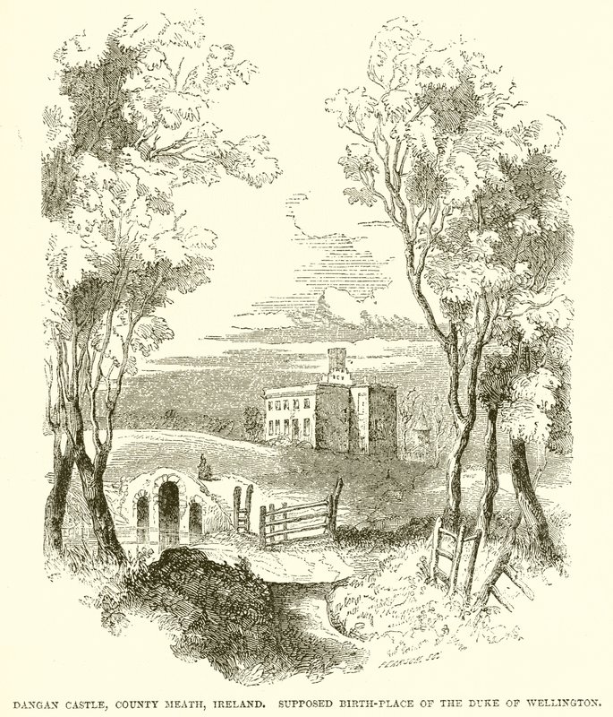 Hrad Dangan, hrabství Meath, Irsko. Údajné místo narození vévody z Wellingtonu od English School