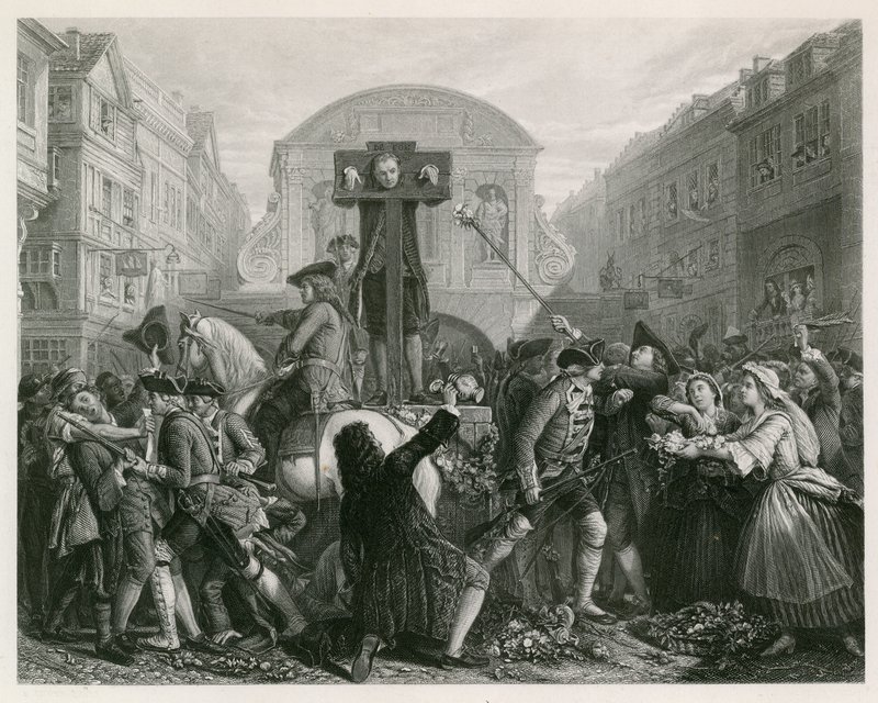 Daniel Defoe na pranýři od English School