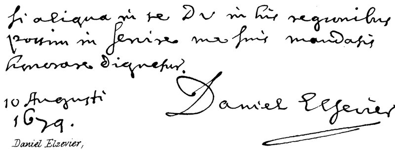 Daniel Elzevier od English School