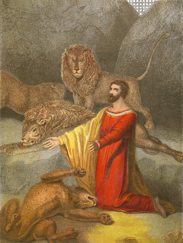 Daniel v jámě lvové od English School