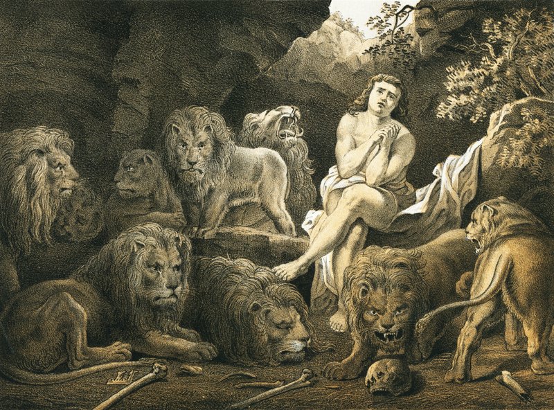Daniel v jámě lvové od English School