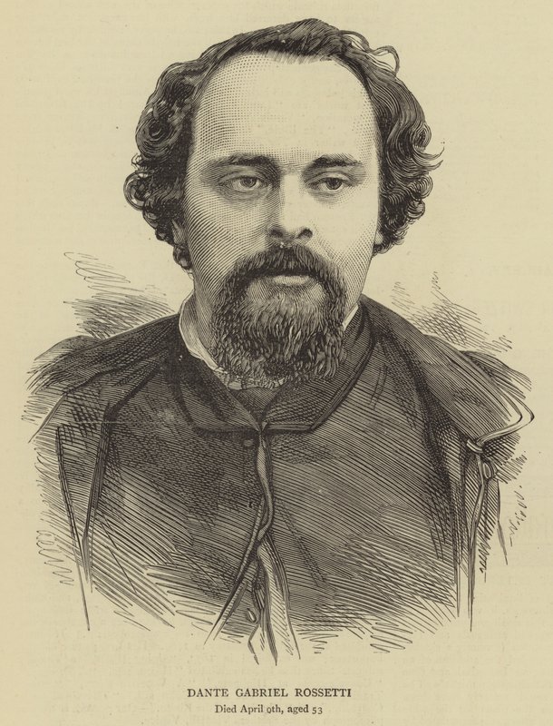 Dante Gabriel Rossetti (rytina) od English School