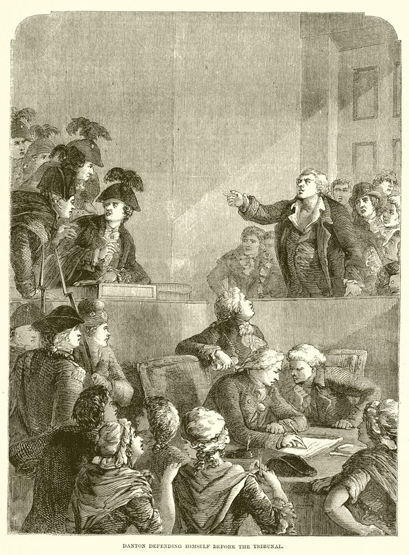 Danton se brání před tribunálem od English School