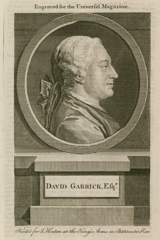 David Garrick, vyryto pro Universal Magazine od English School
