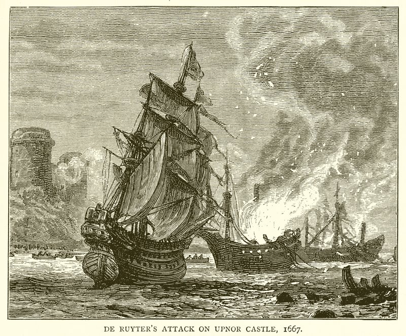 De Ruyters útok na hrad Upnor, 1667 od English School