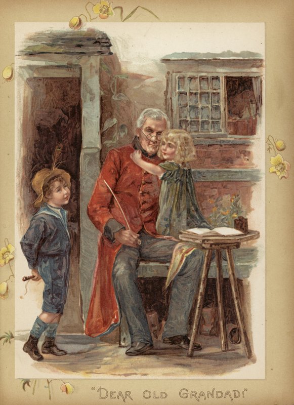 Milý starý dědo! (chromolitho) od English School