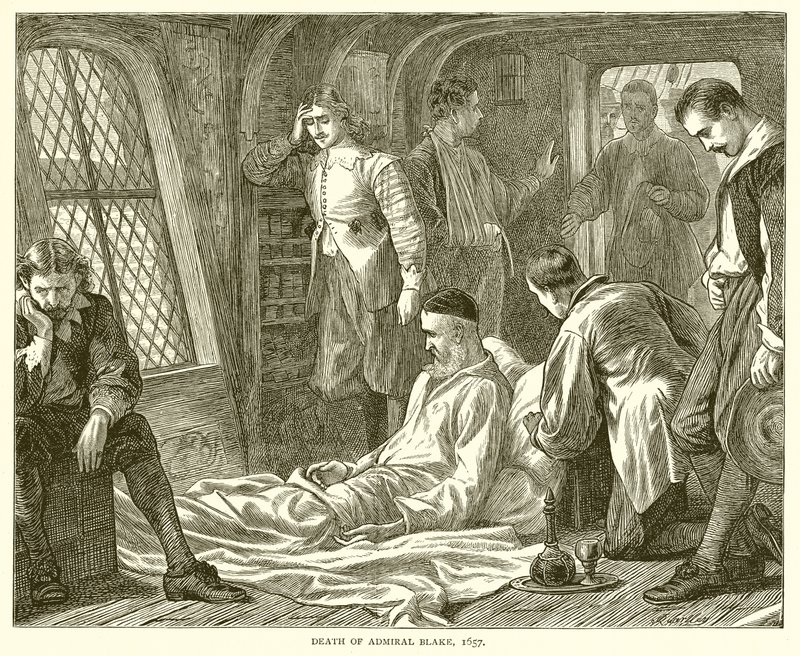 Smrt admirála Blakea, 1657 od English School