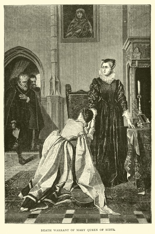 Rozsudek smrti Mary Queen of Scots od English School