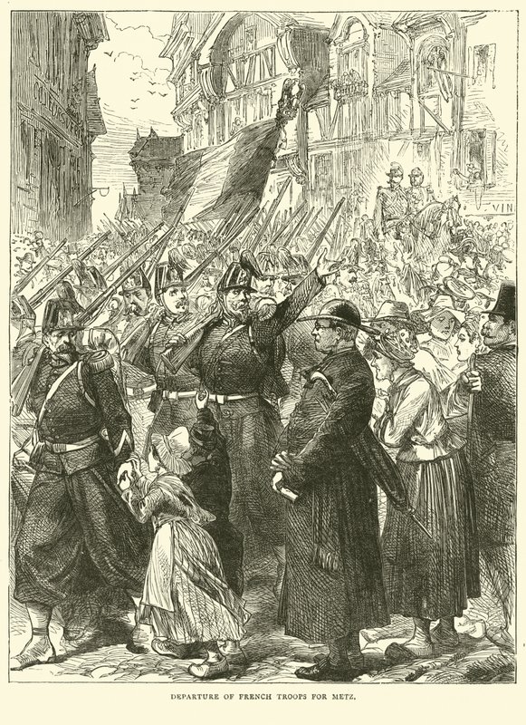 Odjezd francouzských jednotek do Metz, srpen 1870 od English School