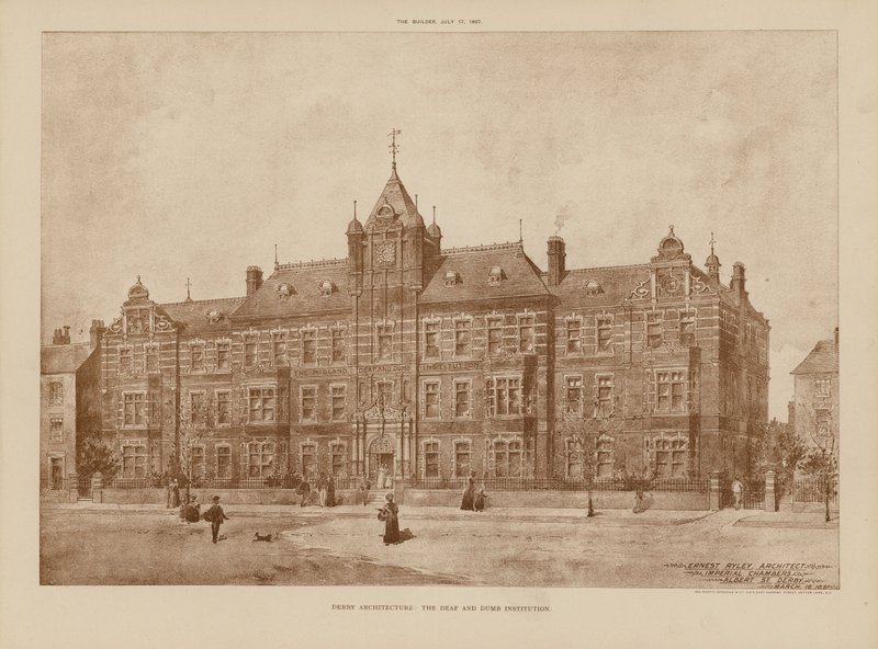 Derby Architecture, The Deaf and Dumb Institution (rytina) od English School