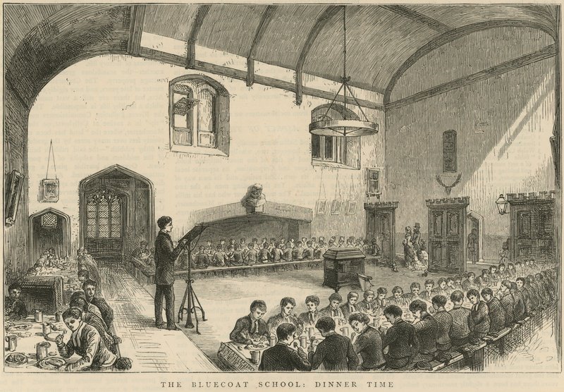 Časy na večeři v Bluecoat School od English School