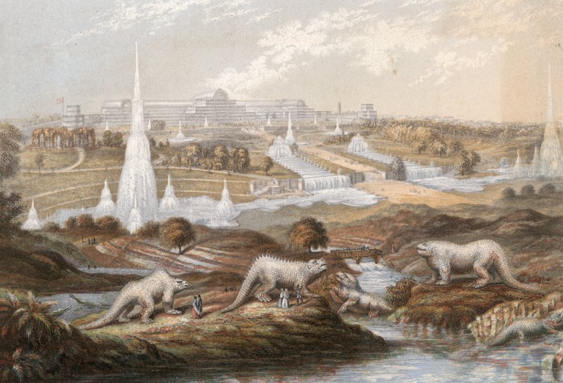 Dinosauři v Crystal Palace od English School