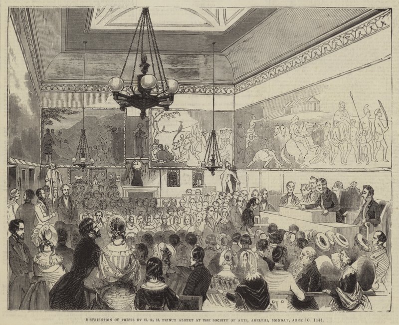 Rozdělení cen HRH prince Alberta v Society of Arts, Adelphi, pondělí 10. června 1844 od English School