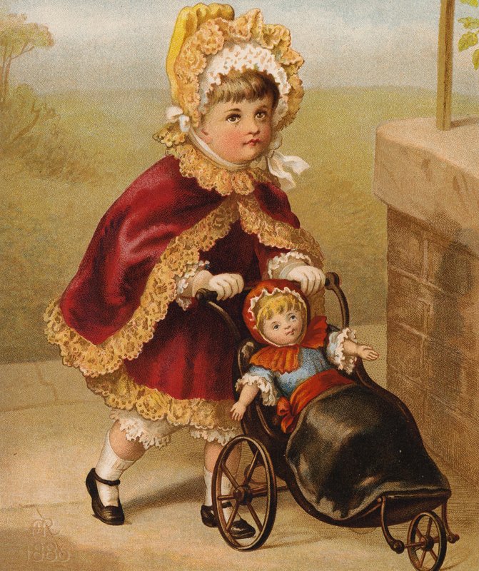 Dolly a já (barevná litografie) od English School