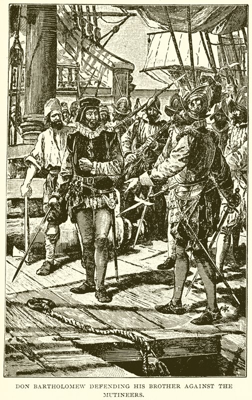 Don Bartholomew bránící svého bratra proti vzbouřencům od English School