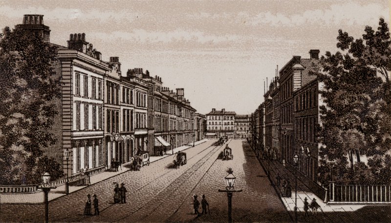 Donegal Place, Belfast 1880 (litho) od English School