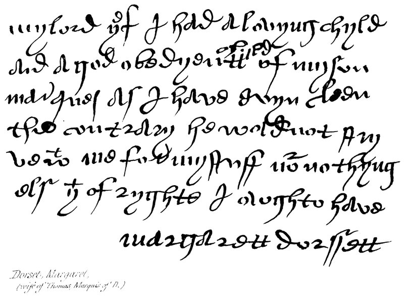 Dorset, Margaret, (manželka Thomase, markýze z D) od English School