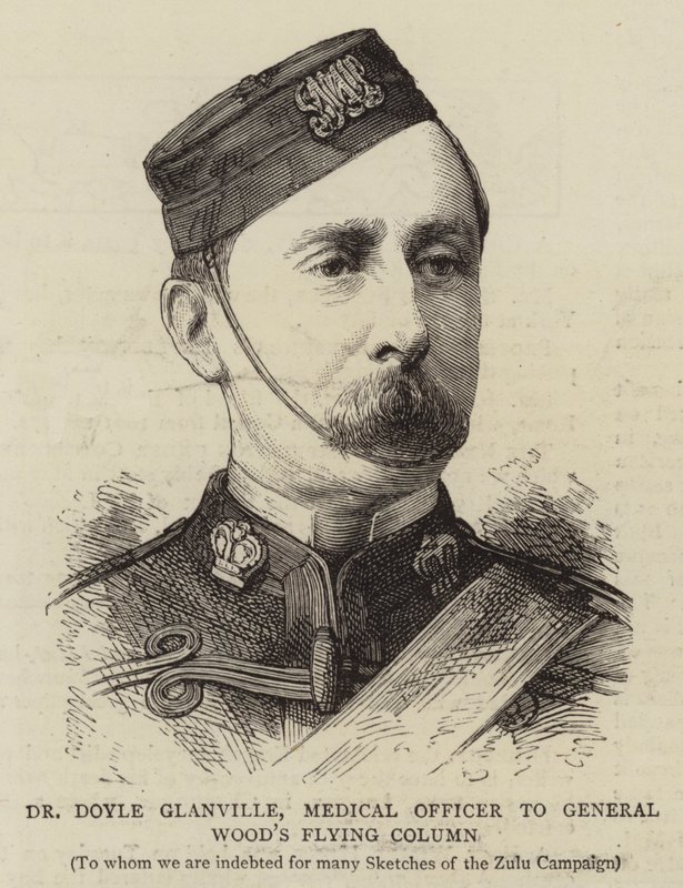 Dr. Doyle Glanville, lékař letící kolony generála Wooda (rytina) od English School