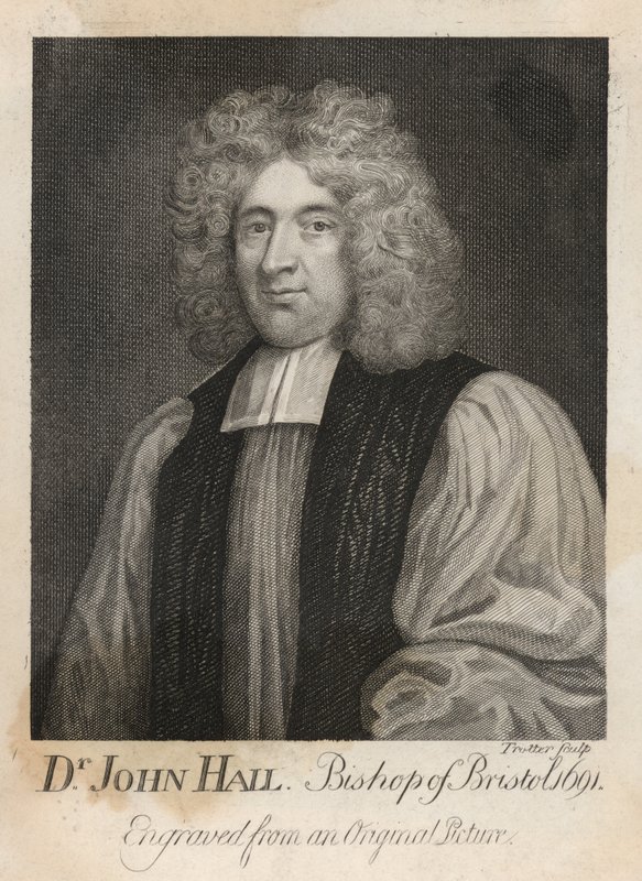 Dr John Hail, biskup z Bristolu v roce 1691 od English School