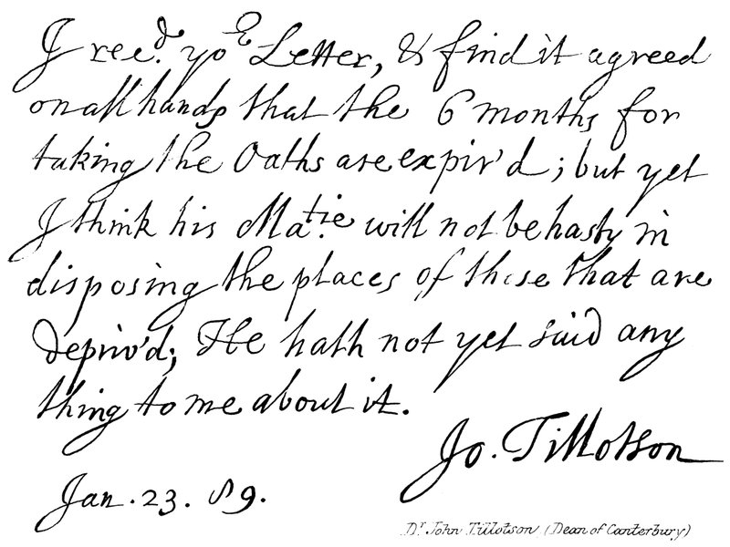 Dr John Tillotson, (děkan z Canterbury) od English School