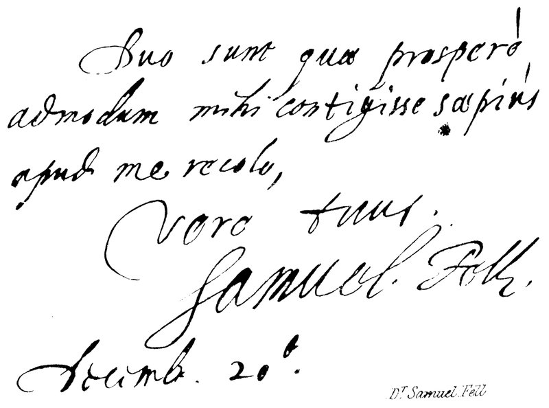 doktor Samuel Fell od English School