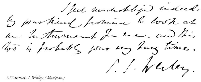 Dr Samuel J Wesley, (hudebník) od English School