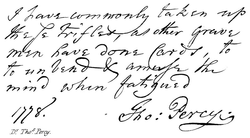 doktor Thos Percy od English School