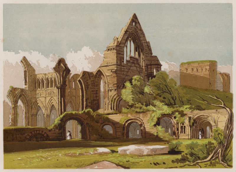 Dryburgh Abbey (barevné lito) od English School