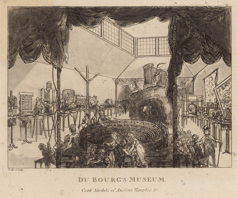 Muzeum Du Bougs, korkové modely starověkých chrámů od English School