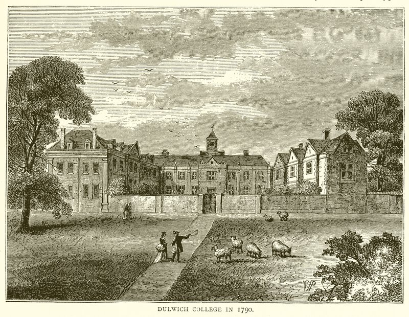 Dulwich College v roce 1790 od English School
