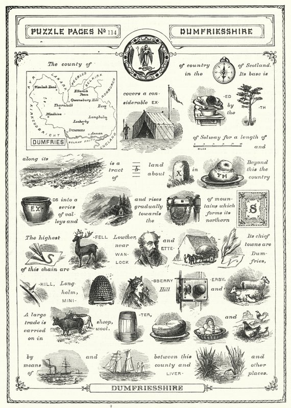 Dumfriesshire (rytina) od English School