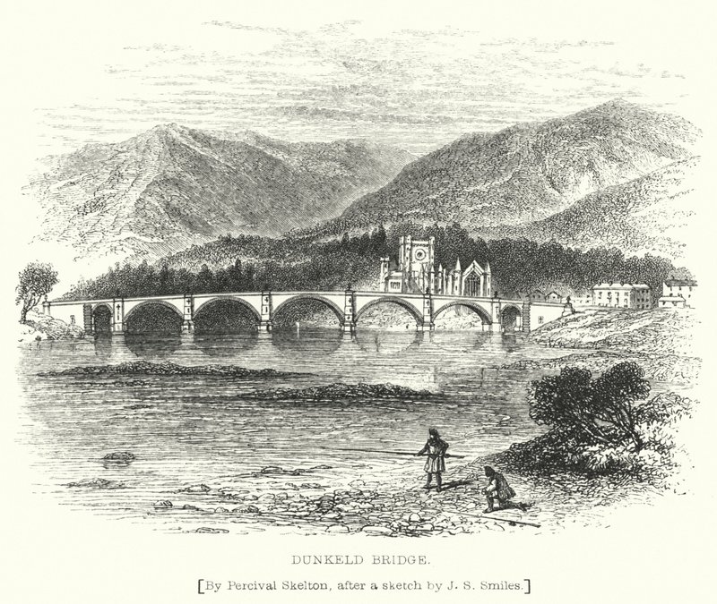 Dunkeld Bridge (rytina) od English School