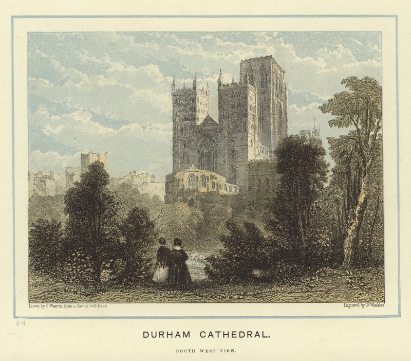 Durhamská katedrála, pohled na jihozápad od English School