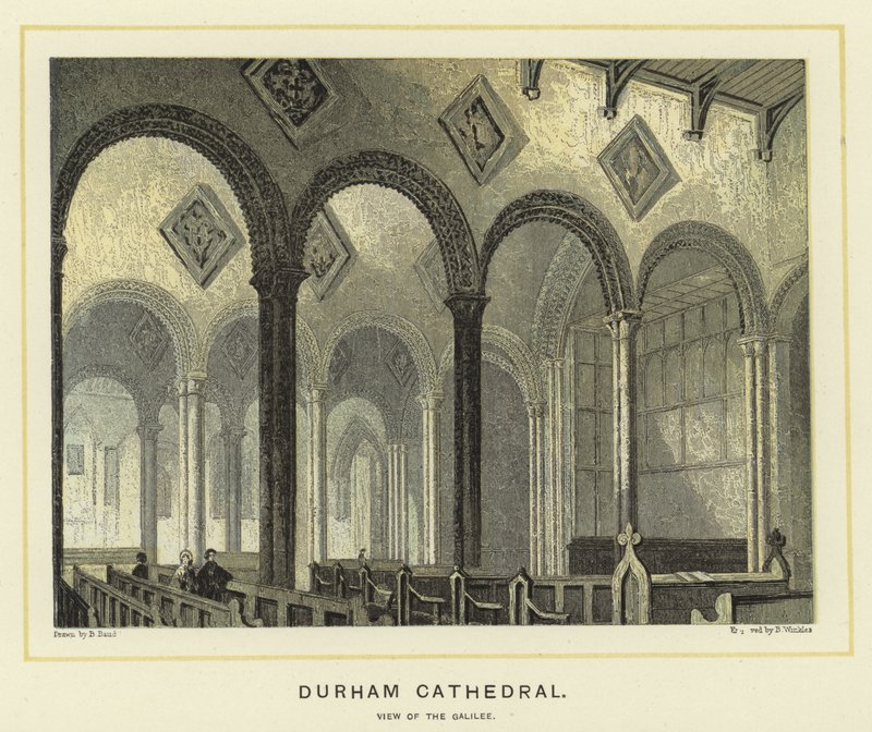 Durhamská katedrála, pohled na Galileu od English School