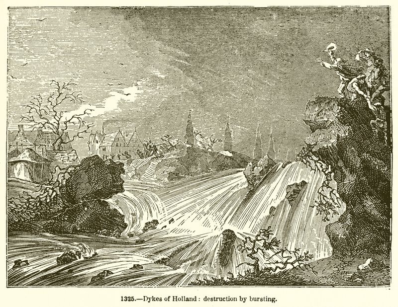 Dykes of Holland: Destruction by Bursting od English School