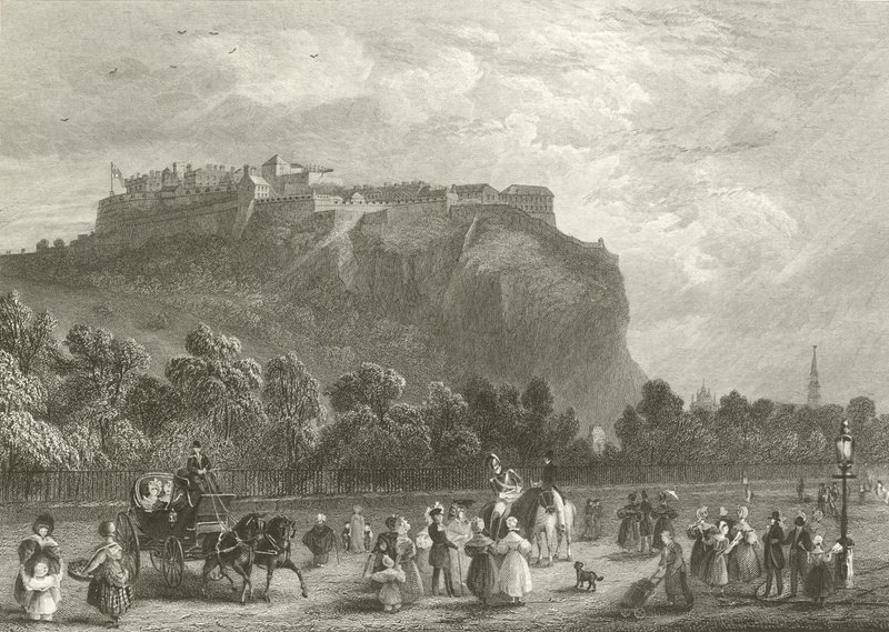 Edinburský hrad z Princes Street od English School