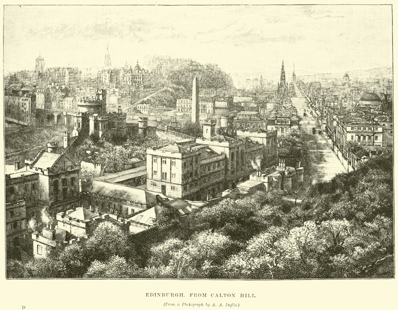 Edinburgh, z Calton Hill od English School