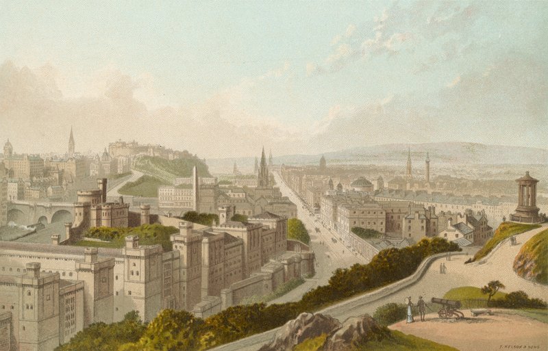 Edinburgh z kopce Calton od English School