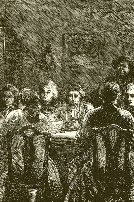 Edmund Burke v Literárním klubu od English School