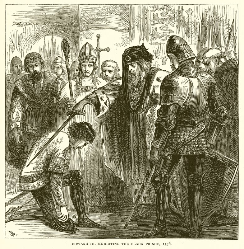 Edward III pasování Černého prince, 1546 od English School