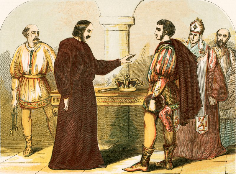 Edward II rezignuje na své královské hodnosti od English School