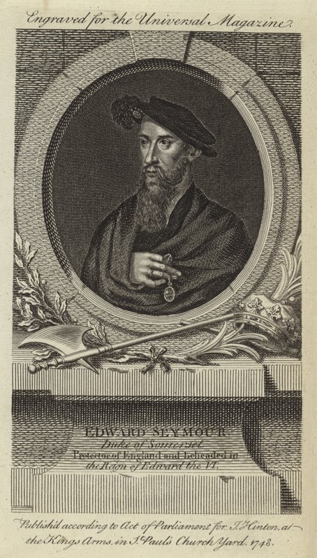 Edward Seymour, vévoda ze Somersetu, ochránce Anglie a sťatý za vlády Edwarda VI. od English School