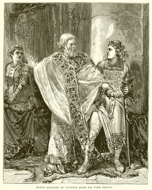 Edwin přetáhl Dunstan od své manželky Elgivy od English School