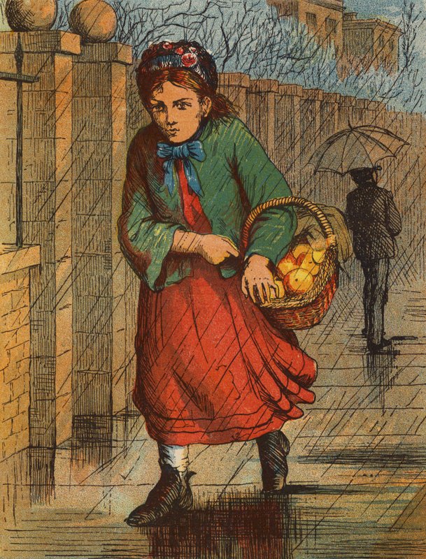 Effie a její pomeranče (barevná litografie) od English School