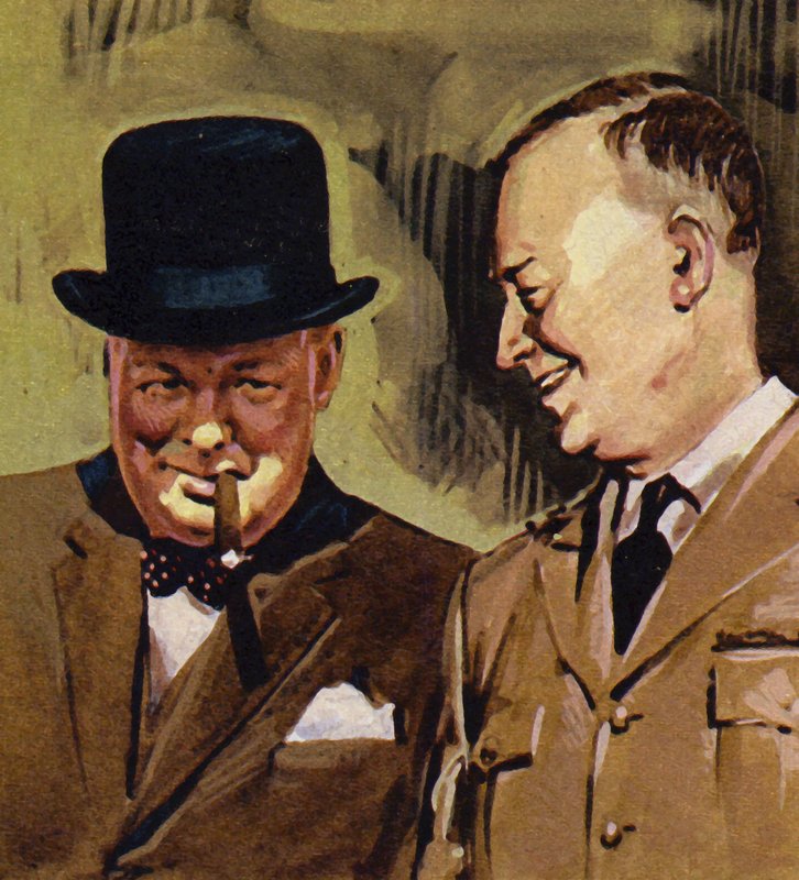 Eisenhower a Winston Churchill od English School