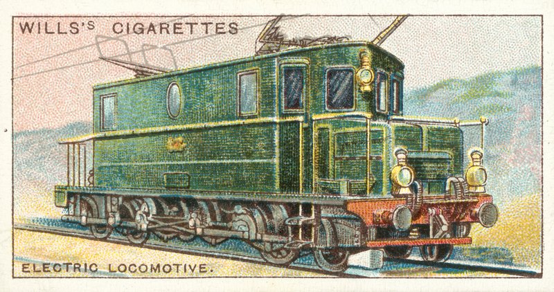 Elektrická lokomotiva (chromolitho) od English School