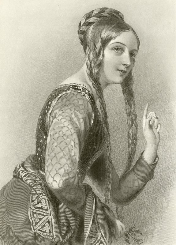 Eleonora Akvitájská, královna krále Jindřicha II od English School