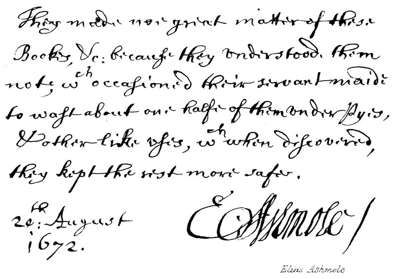 Elias Ashmole od English School