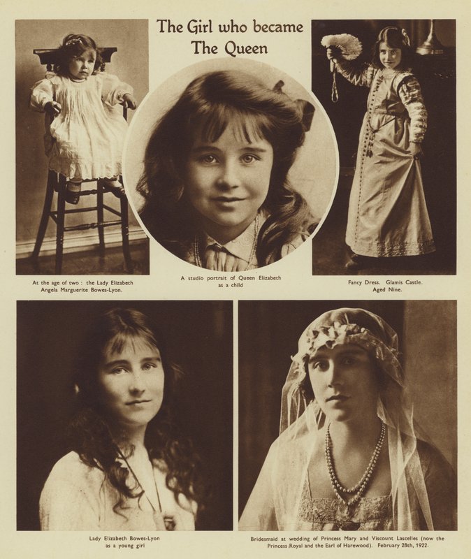Elizabeth Bowes-Lyonová, která se stala královnou a královnou matkou (čb fotografie) od English School