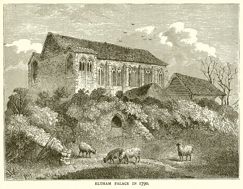 Elthamský palác v roce 1790 od English School
